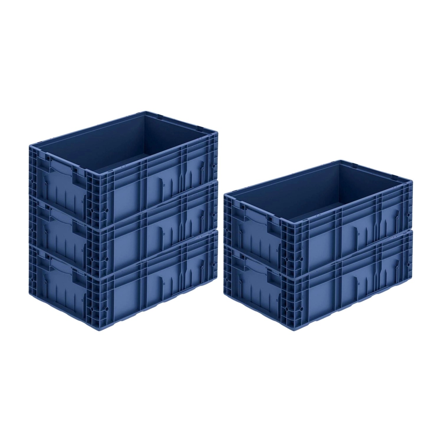 SparSet 5 x VDA KLT Kleinladungsträger Mit Verbundboden HxBxT 21,3 x 40 x 60 cm 34,9 Liter KLT Transportbox Transportbeh...