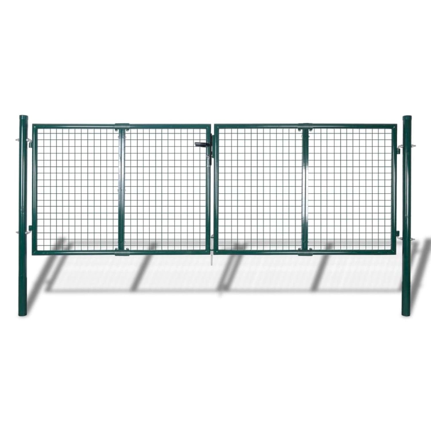 vidaXL Zauntor Stahl 306 x 100 cm Grün 42979 günstig online kaufen