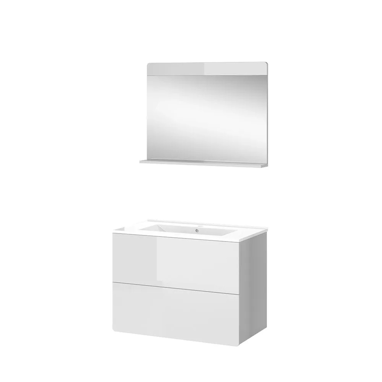 Vicco Badmöbel-Set Izan Weiß 80 x 59 3-teilig