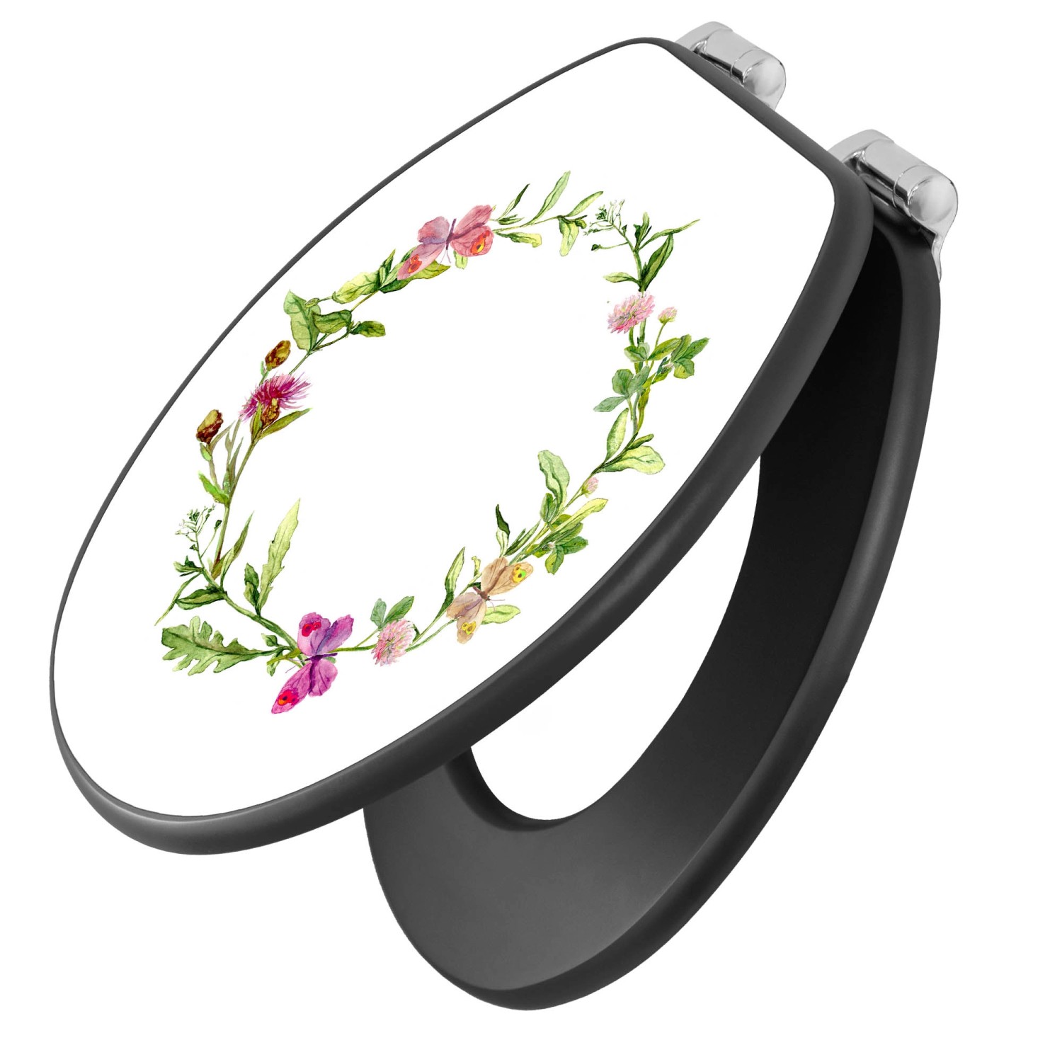 Banjado Anthrazit Toilettendeckel Mit Absenkautomatik WC-Sitz Soft Close Hy günstig online kaufen