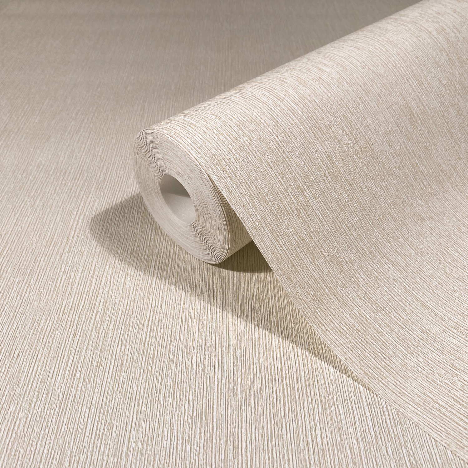 Marburg Vliestapete Uni Feine Linien Modern 10,05 m x 0,53 m Beige-Creme günstig online kaufen