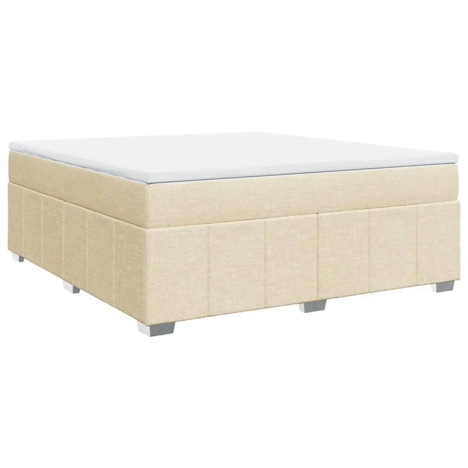 vidaXL Boxspringbett mit Matratze Creme 180x200 cm Stoff 3285496 günstig online kaufen