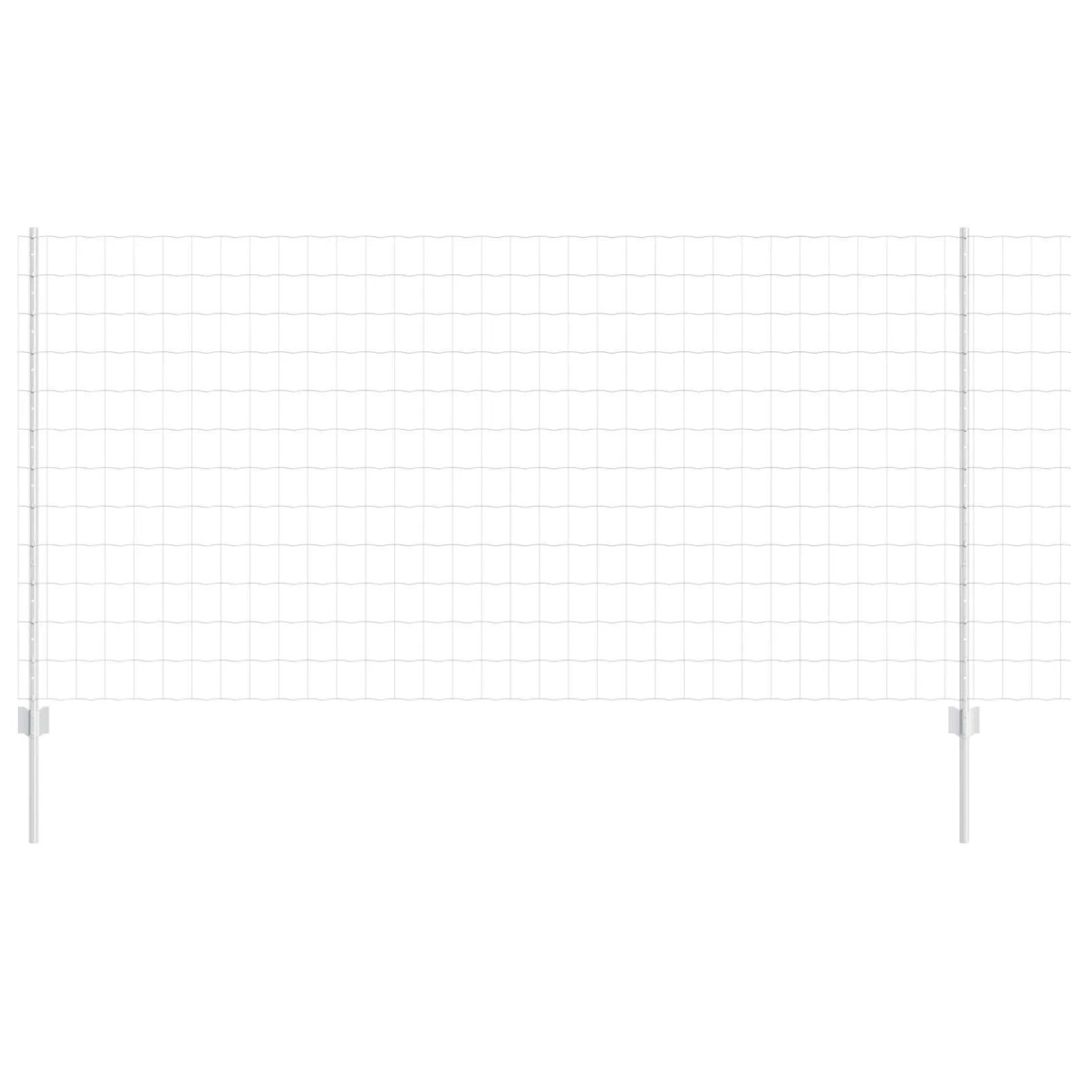 vidaXL Zaun mit Pfosten Silber 1,2 x 10 m Stahl 3336172 günstig online kaufen