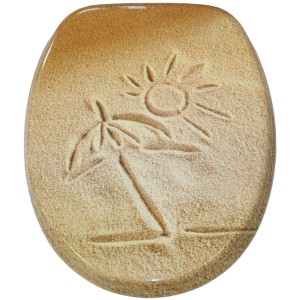 Sanilo WC-Sitz Sunshine mit Absenkautomatik, Holz, mit Strandmotiv