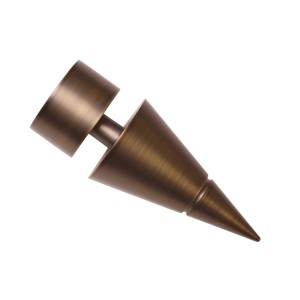 Gardinia Endstück Windsor Kegel, Bronze, 2er-Pack für 25 mm Stangen.