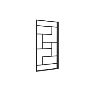 Duschparadies 80 x 140cm Badewannenaufsatz Duschwand 4mm ESG Sicherheitsglas Badewannenfaltwand Duschabtrennung Glasdekor Gitter Schwarz