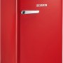 Roter Severin Tischkühlschrank RKS 8830 im Retro-Design, Energieeffizienzklasse D.