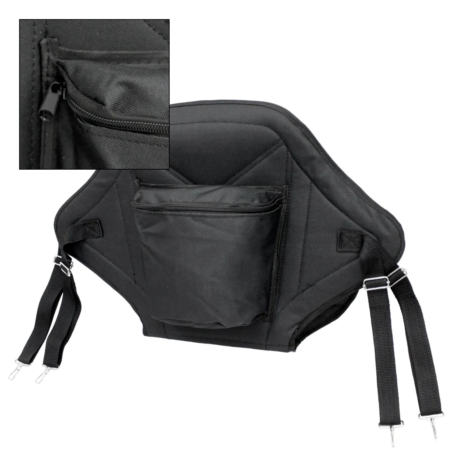 Schwarzer ECD Germany Kajak Sitz mit verstellbarer Lehne und Tasche für SUP Paddle Board.