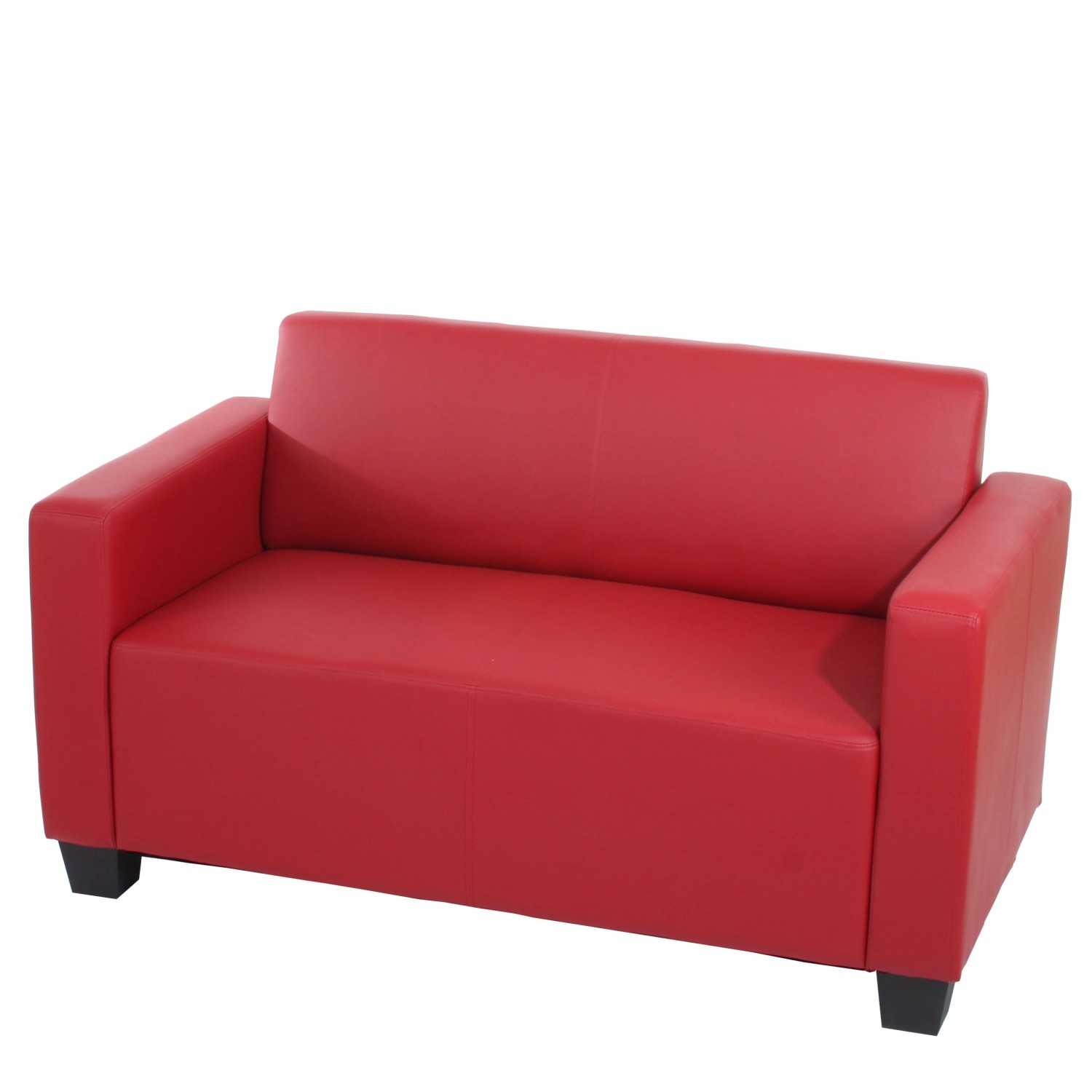 MCW Modular 2er Sofa Couch Moncalieri Loungesofa Kunstleder 136cm Rot günstig online kaufen