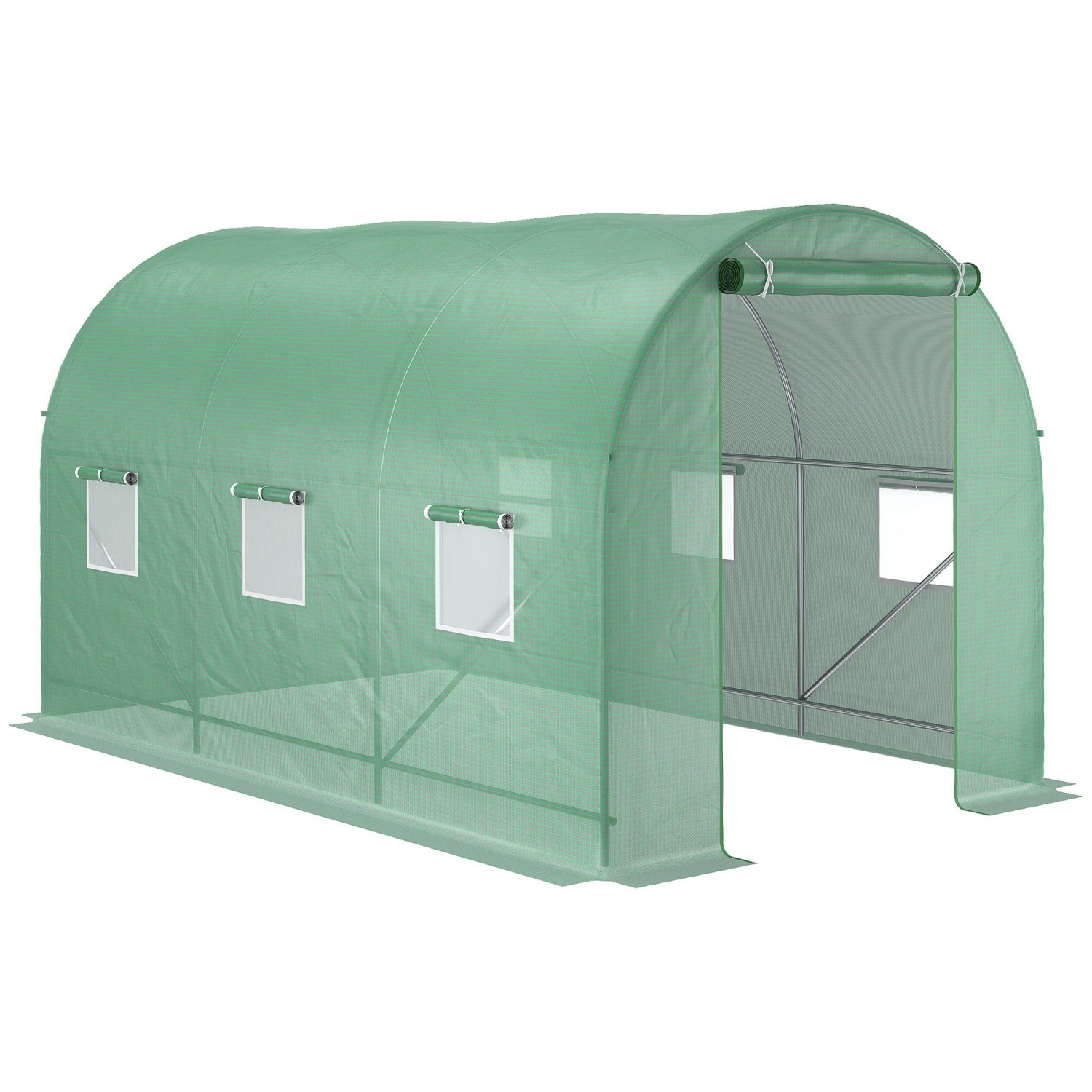 Outsunny Foliengewächshaus Folientunnel mit Fenster 350 x 200 x 200 cm günstig online kaufen