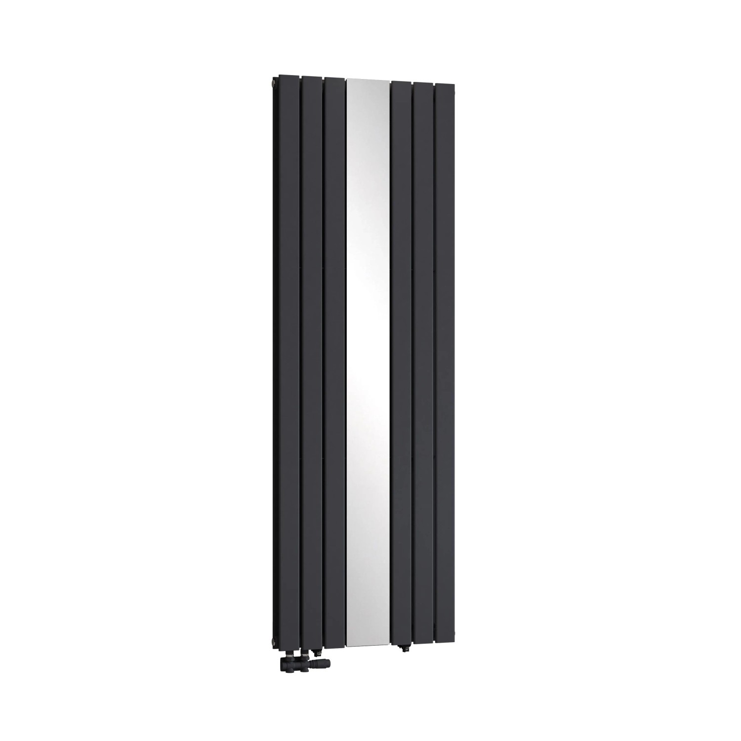 Emke 2-in-1 Spiegel-Heizkörper Vertikal 180X60 cm Anthracite Design-Paneelheizkörper doppellagig 1788 W
