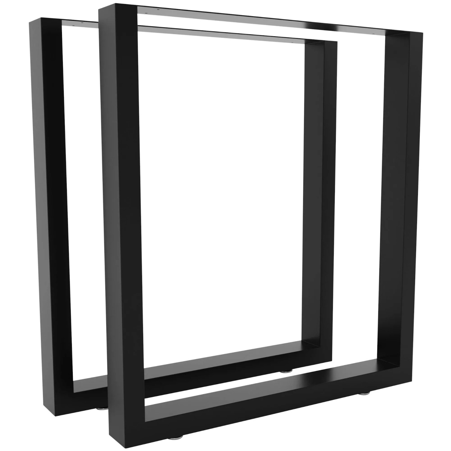 DELUKE Tischbeine Metall CERMO Schwarz 43x30cm 2er Set Tischgestell Tischkufen 2 Stück Tischbein Für Holztisch Couchtisc...