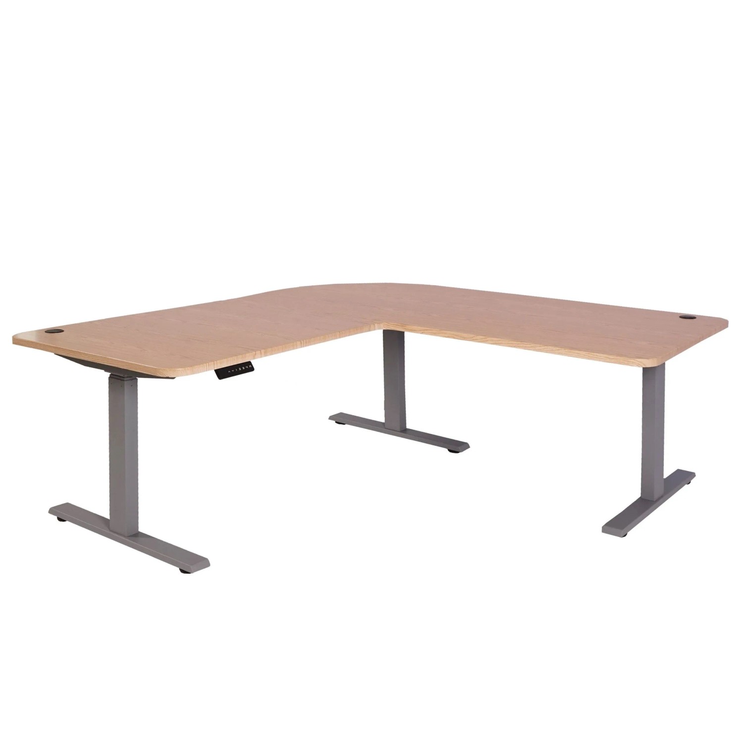 MCW Eck-Schreibtisch D40 Hellbraun Grau