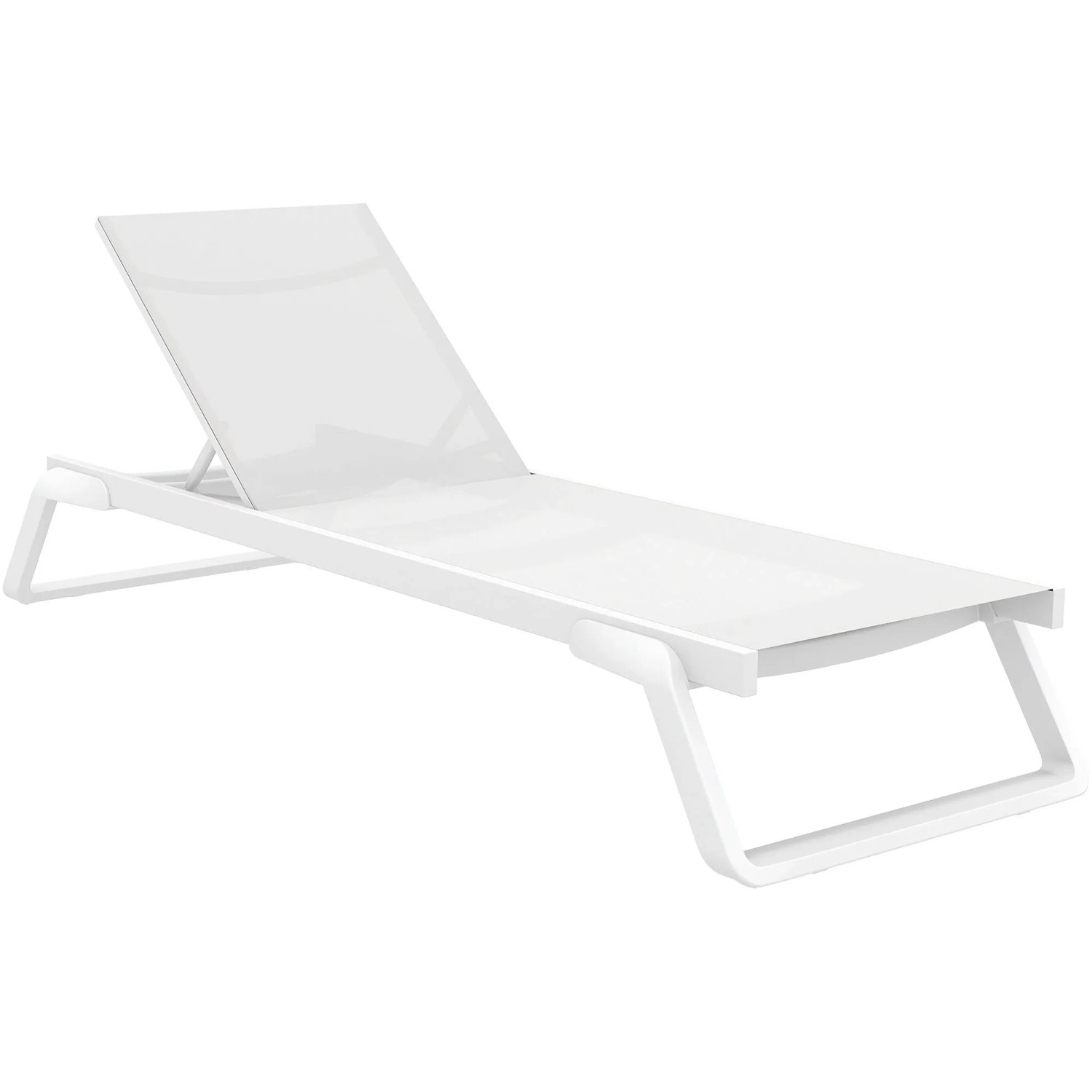 DELUKE Sonnenliege RALF Klappbar 72x210x31cm Metall Weiß Gartenliege Strandliege