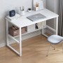 Rebiko Computertisch Loft Weiß für Jugendliche mit Regal Modern 100 cm_6