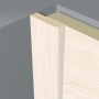 Abdeckleiste Birnbaum Weiß (25x6mm) zur Paneel-Montage, Detailansicht.