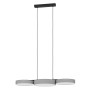 Smarte LED-Pendelleuchte Barbano-Z von Eglo, grau-weiß, mit drei Leuchtflächen. Connect.Z Leuchte.