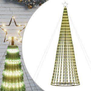 vidaXL LED Weihnachtsbaum 688 LEDs Warmweiß 300 cm 358068