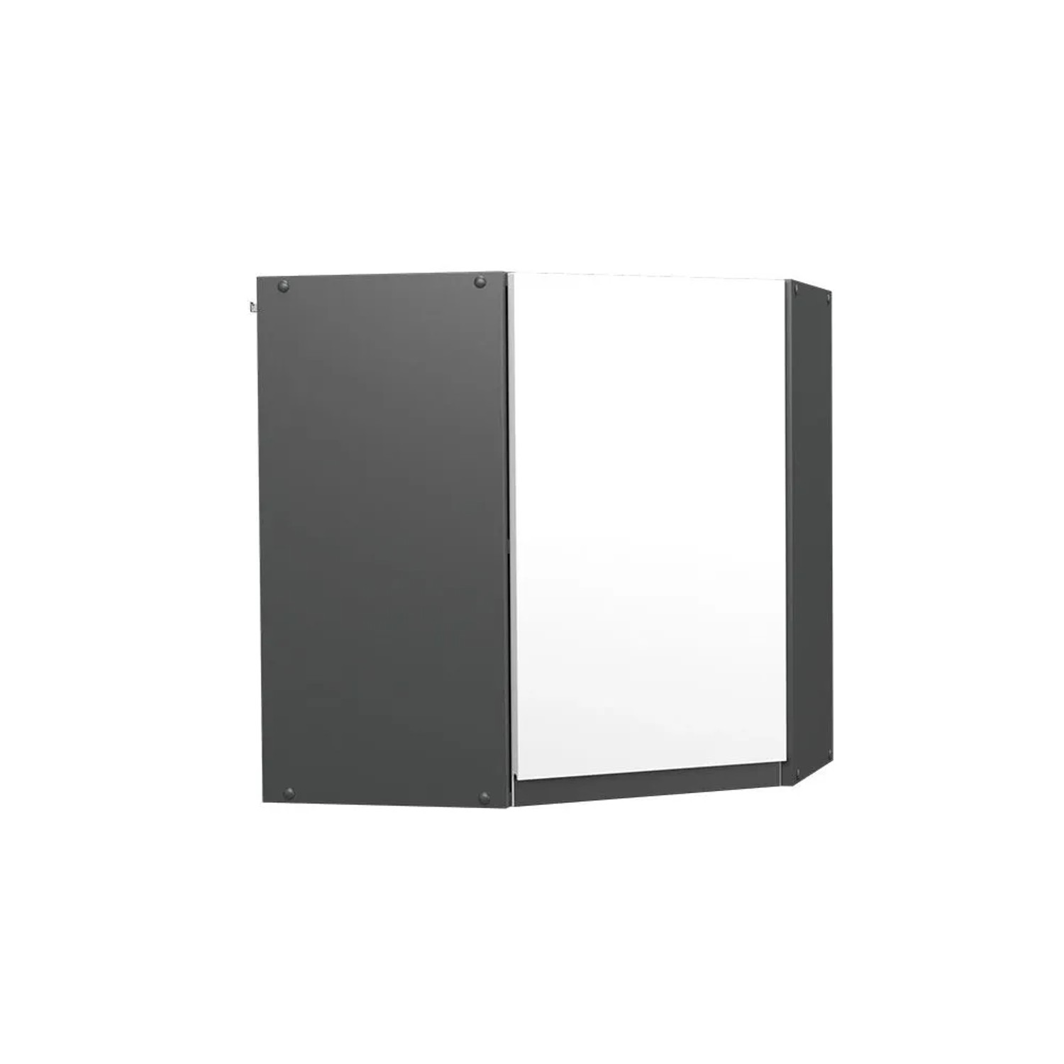 Vicco Eckhängeschrank R-Line Küchen-Eckschrank Weiß Anthrazit 57 cm J-Shape