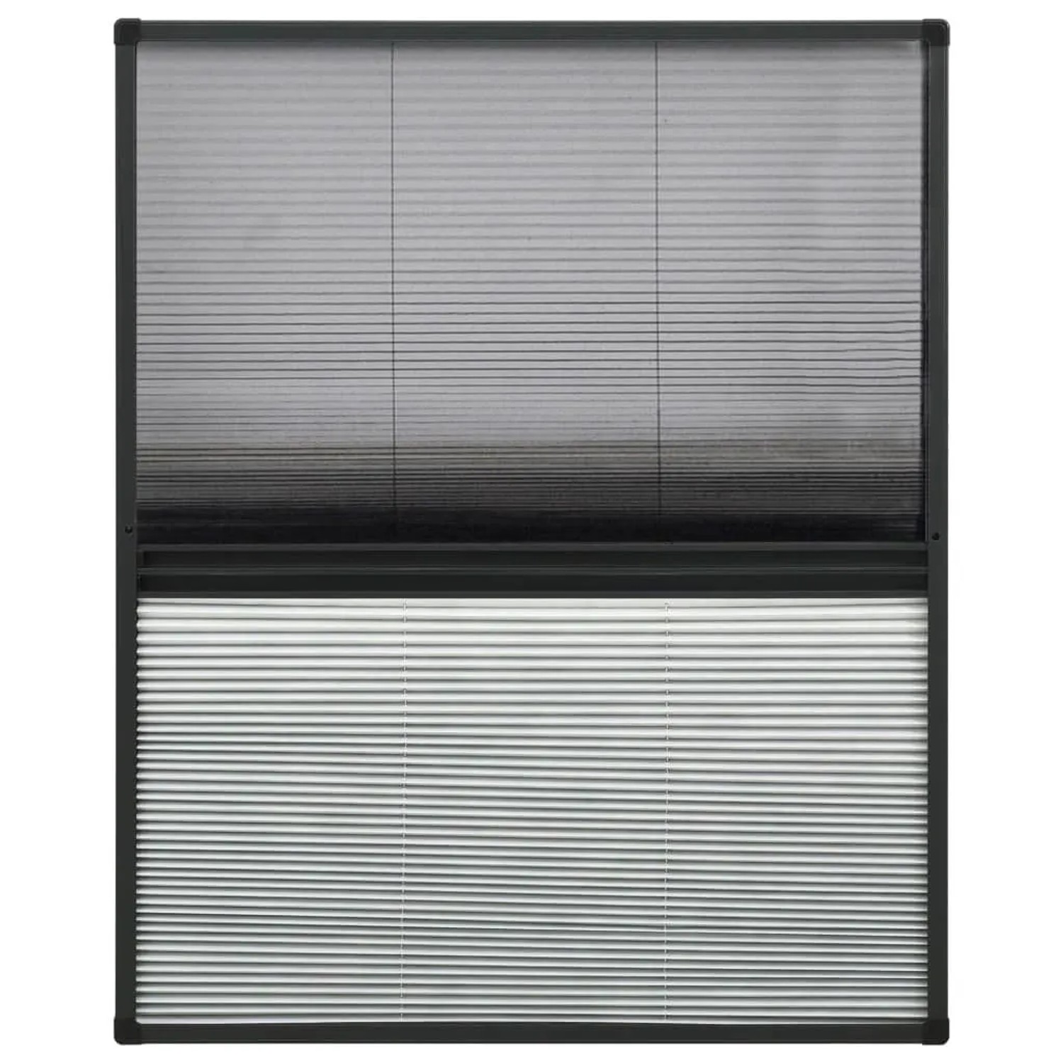 vidaXL Insektenschutz-Plissee für Fenster Alu 80x100 cm mit Jalousie 148683_3