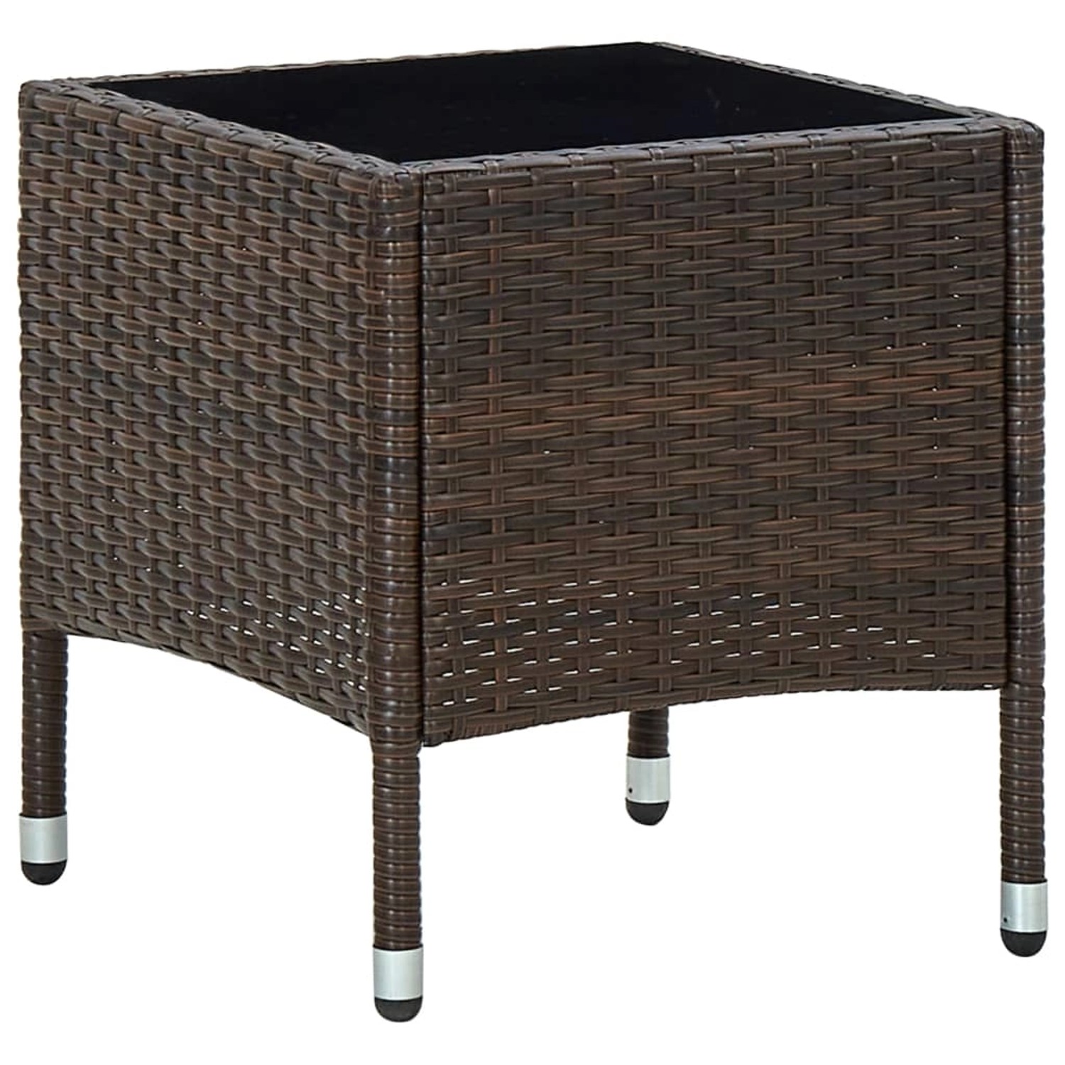 vidaXL Gartentisch Braun 40x40x45 cm Poly Rattan 45900 günstig online kaufen