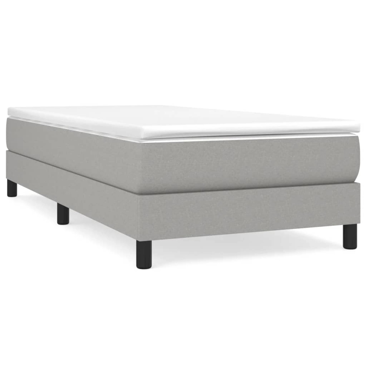 vidaXL Boxspringbett Hellgrau 80x200 cm Stoff1394098