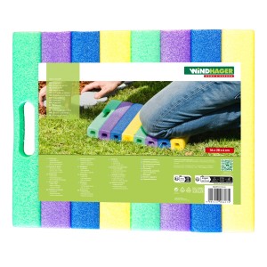 Windhager Kniekissen Multi-Color, 34x28x4cm, für komfortables Arbeiten im Garten & Haus.