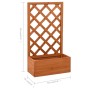 DELUKE Rankkasten Gartenspalier MINO Braun 90x50x25cm Spalier Mit Blumenkasten Mit Rankgitter Rankhilfe Mit Pflanzenkasten_6