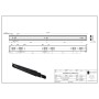 SOTECH Vollauszug 700mm, 45kg, schwarz, technische Zeichnung und Produktansicht.