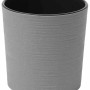 Grauer Siena Garden Eco Lens Pflanztopf, Ø 25 cm, mit matter Rillenoptik.