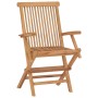 vidaXL Gartenstühle mit Roten Kissen 2 Stk Massivholz Teak 3062508_4