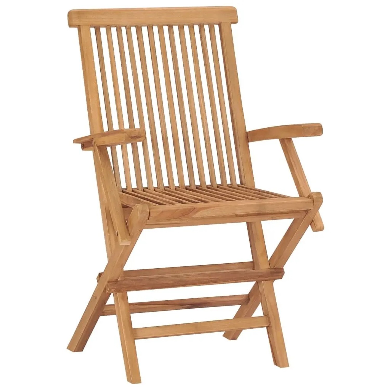 vidaXL Gartenstühle mit Roten Kissen 2 Stk Massivholz Teak 3062508_4