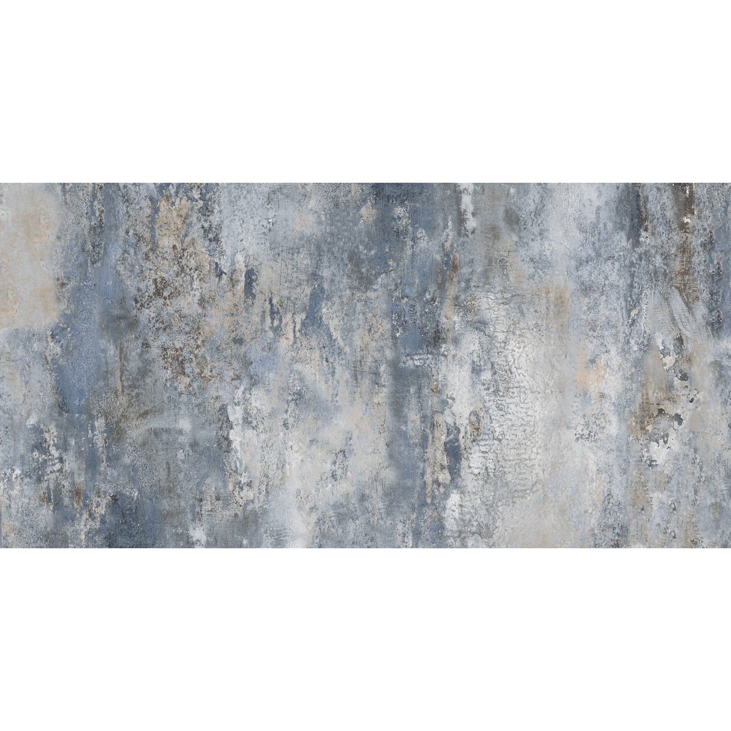 Blaue Feinsteinzeug Bodenfliese in Marmor Optik, 60x120 cm, poliert für Innenräume.