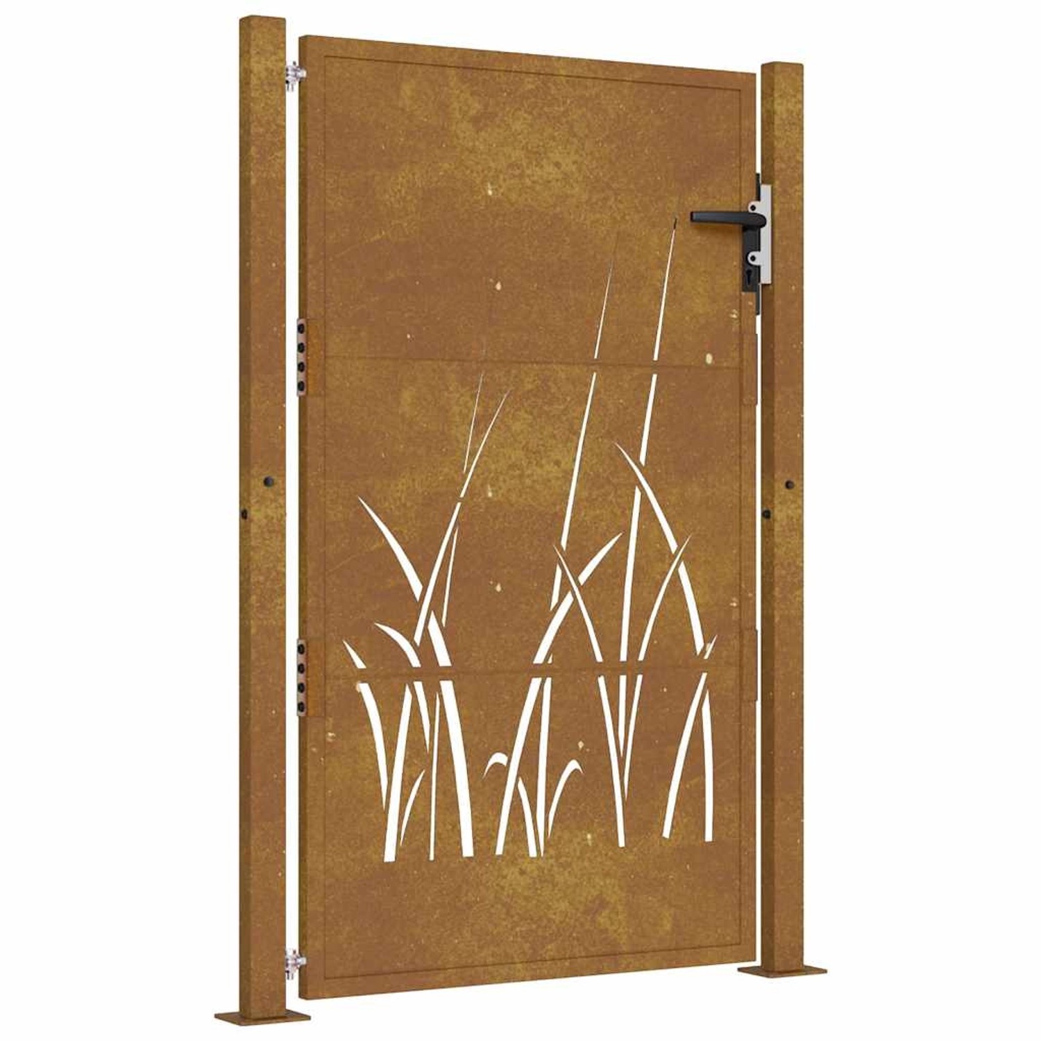 vidaXL Gartentor 105x155 cm Cortenstahl Gras-Design 153175 günstig online kaufen