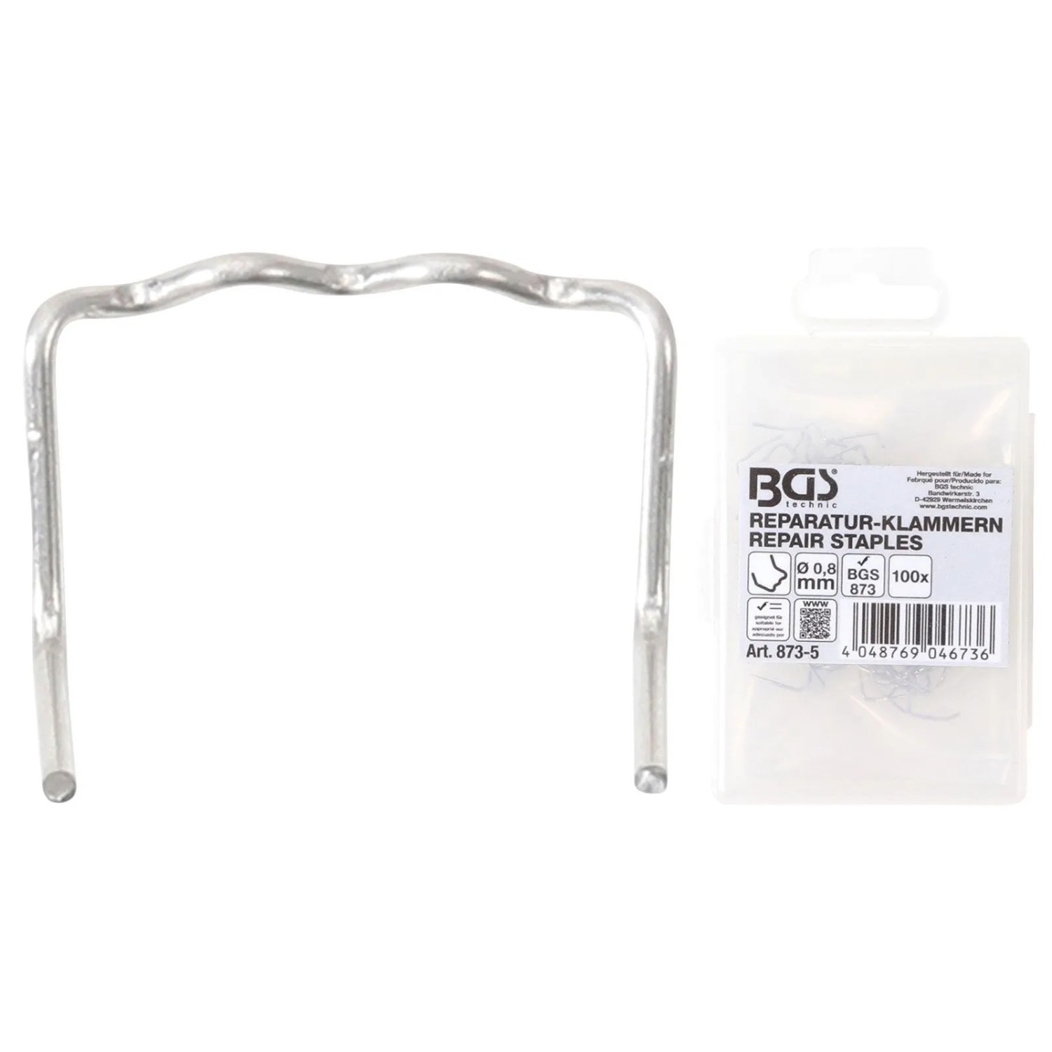 BGS Reparatur Klammern L Form Ø 0 8 Mm 100Tlg  873 5