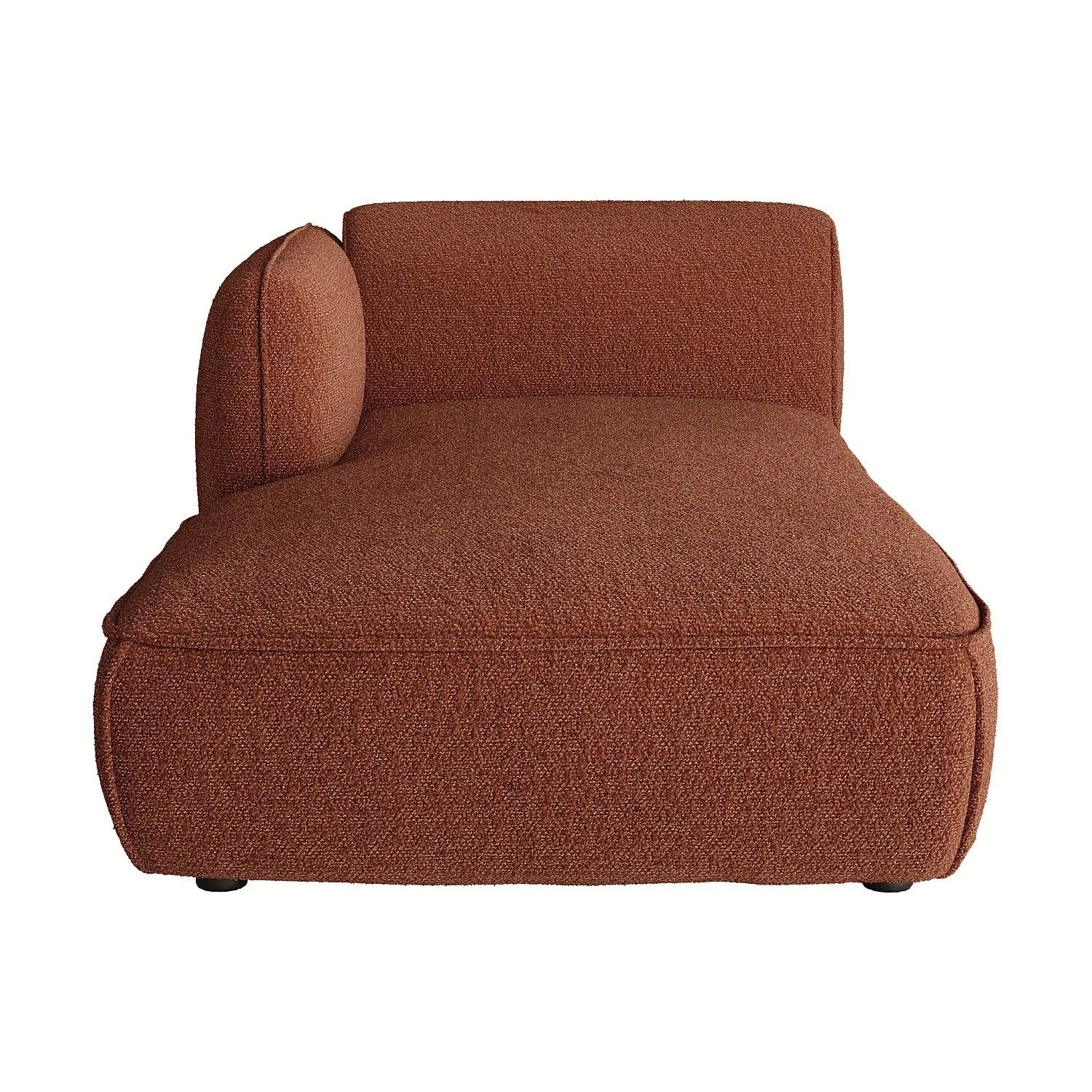 Vente-unique Recamiere Ohne Schlaffunktion Camilio Terracotta 107 cm