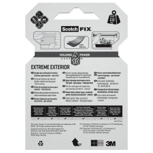 Scotch-Fix Extreme Montageband für Außen, doppelseitig, 19mm x 1,5m, schwarz.