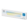 Verpackung des rechteckigen WiZ LED-Panels Tunable White, 3400 lm, weiße smarte Deckenleuchte.