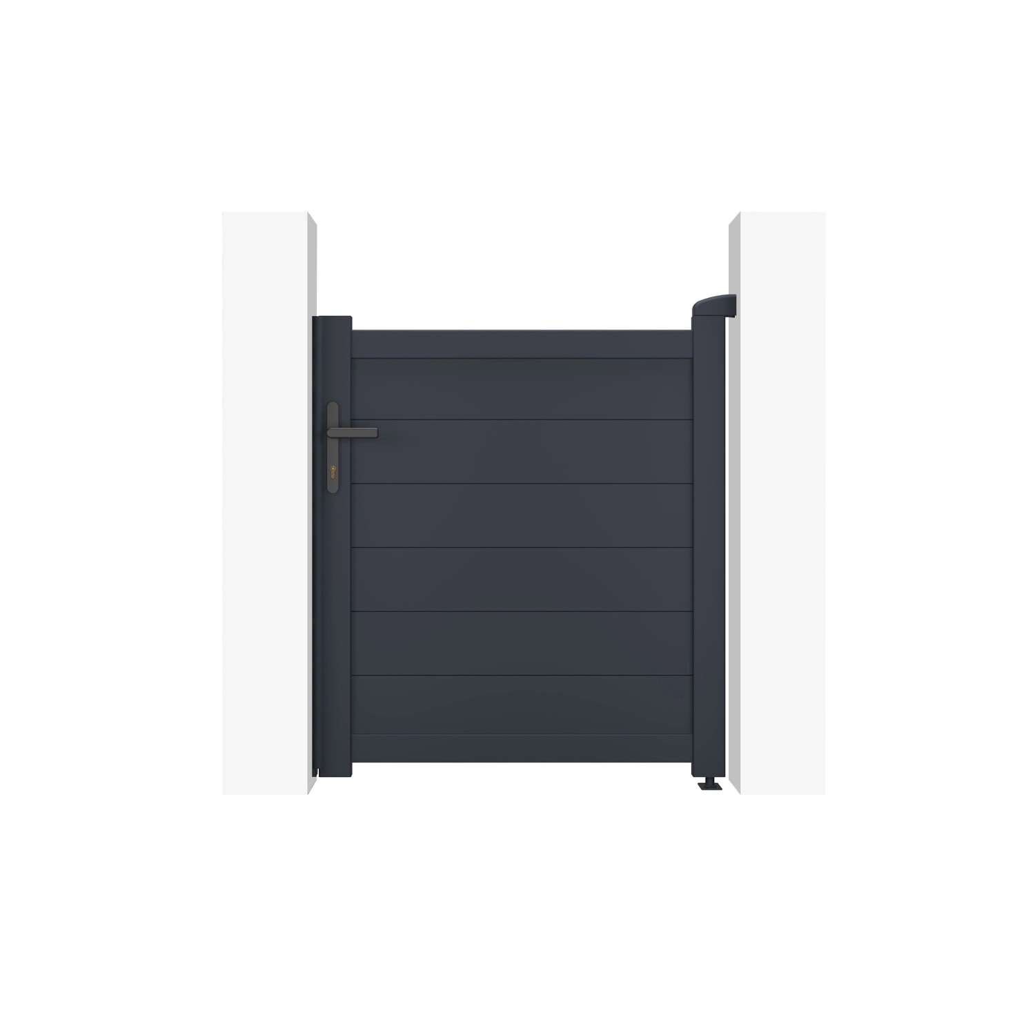 Casanoov Gartentür Aus Aluminium 1M Eiger H 115Cm Grau günstig online kaufen