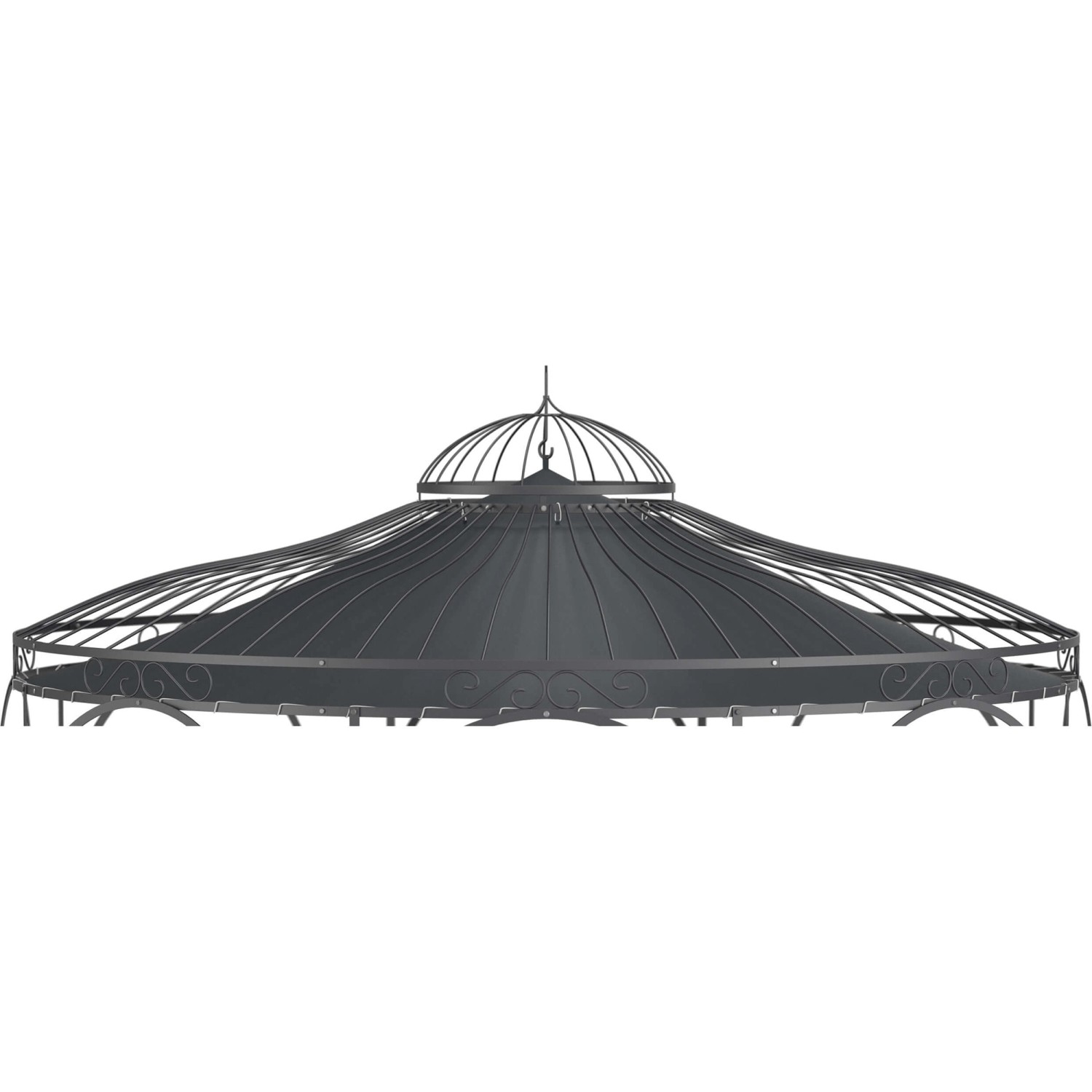 Eleo Sonnensegel Florenz Ø 370 cm für Pavillon Florenz Anthrazit günstig online kaufen