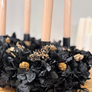 Lykke&You Adventskranz Winter Noir in Schwarz Gold