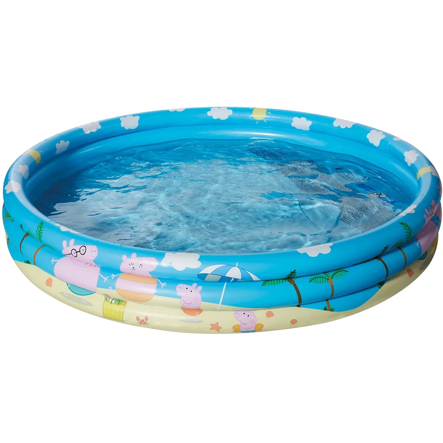 Happy People Peppa Pig Planschbecken, Ø 122 cm, mit drei Ringen und Peppa Pig Motiven.