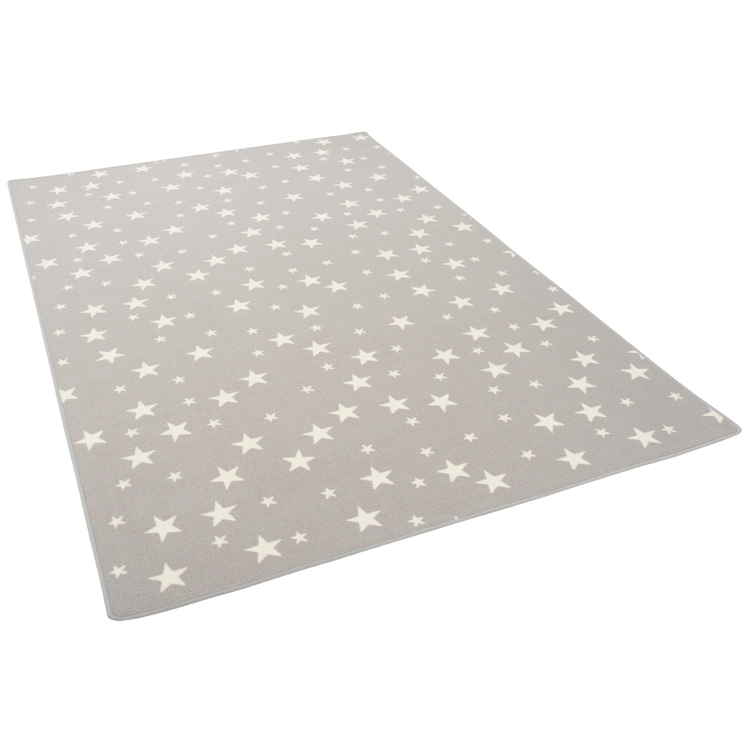 Snapstyle Kinder Spiel Teppich Sterne Grau 160x160cm günstig online kaufen