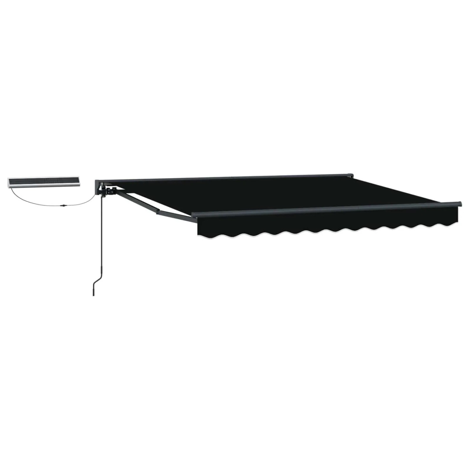 vidaXL Elektrische Ausziehbare Markise Schwarz 3 x 2,5 m 3422009