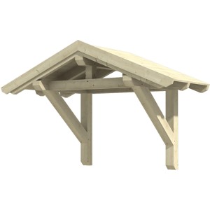 Skan Holz Vordach Siegen 1 Natur, 247x116cm, aus Fichte Konstruktionsvollholz (KVH).