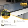 Solakon Balkonkraftwerk Solaranlage mit verstellbarer Halterung am Geländer. Für runde & eckige Balkone, 0-30° Winkel.