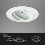 Weißer, dimmbarer Briloner LED-Einbaustrahler Attach (3er Set) mit Ø 8,2 cm.