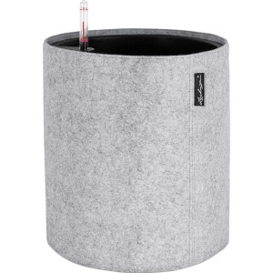 Lechuza Trendcover 32 Felt Light natural, runder Blumentopf aus Filz mit Bewässerungssystem.