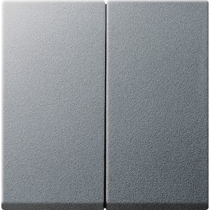 Gira Serien-Wippe System 55, 2-fach, Aluminium für Serienschalter.
