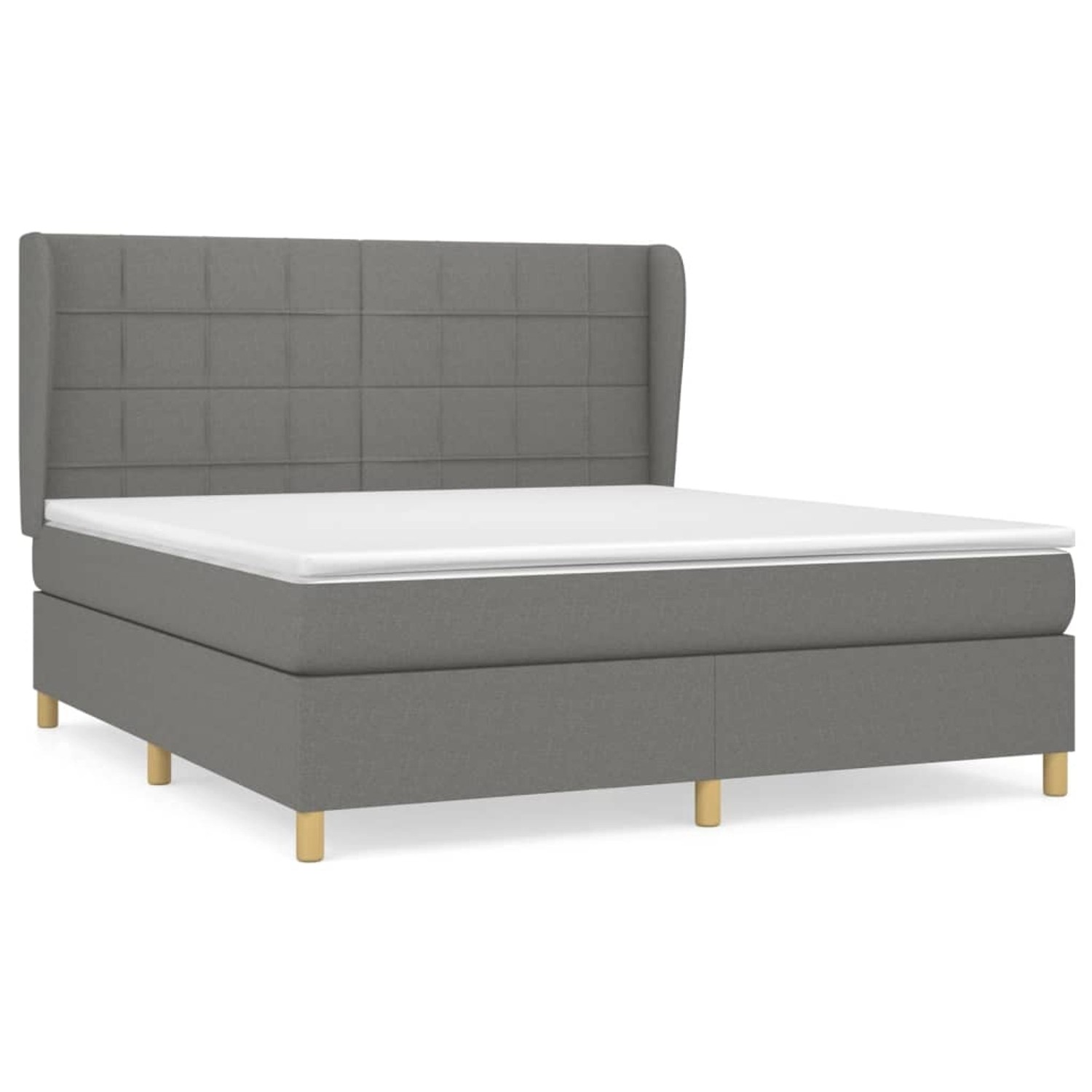 vidaXL Boxspringbett mit Matratze Dunkelgrau 180x200 cm Stoff1377419 günstig online kaufen